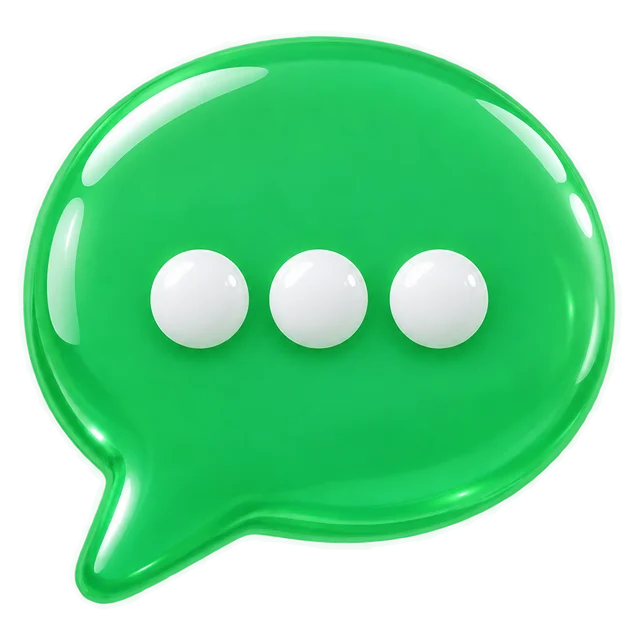 Burbuja de chat de WhatsApp en 3D